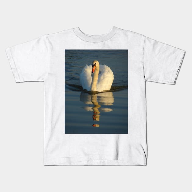 Mute Swan Kids T-Shirt by Chris Petty